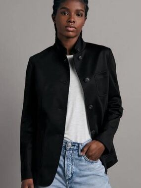 Rag & Bone Women’s Black Sid Pique Jacket Blazer Size 4